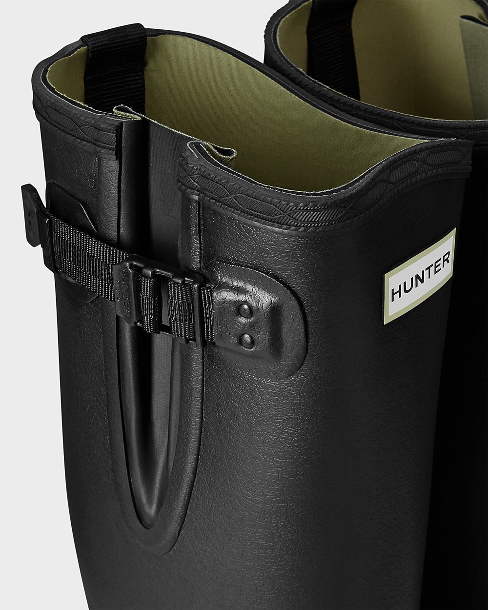 Mens Hunter Tall Rain Boots Black - Balmoral Adjustable 3Mm Neoprene - 7342516-SP